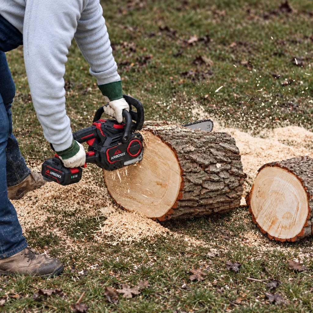 ARBONIX™ motosega a batteria con barra da 45 cm al taglio del legno