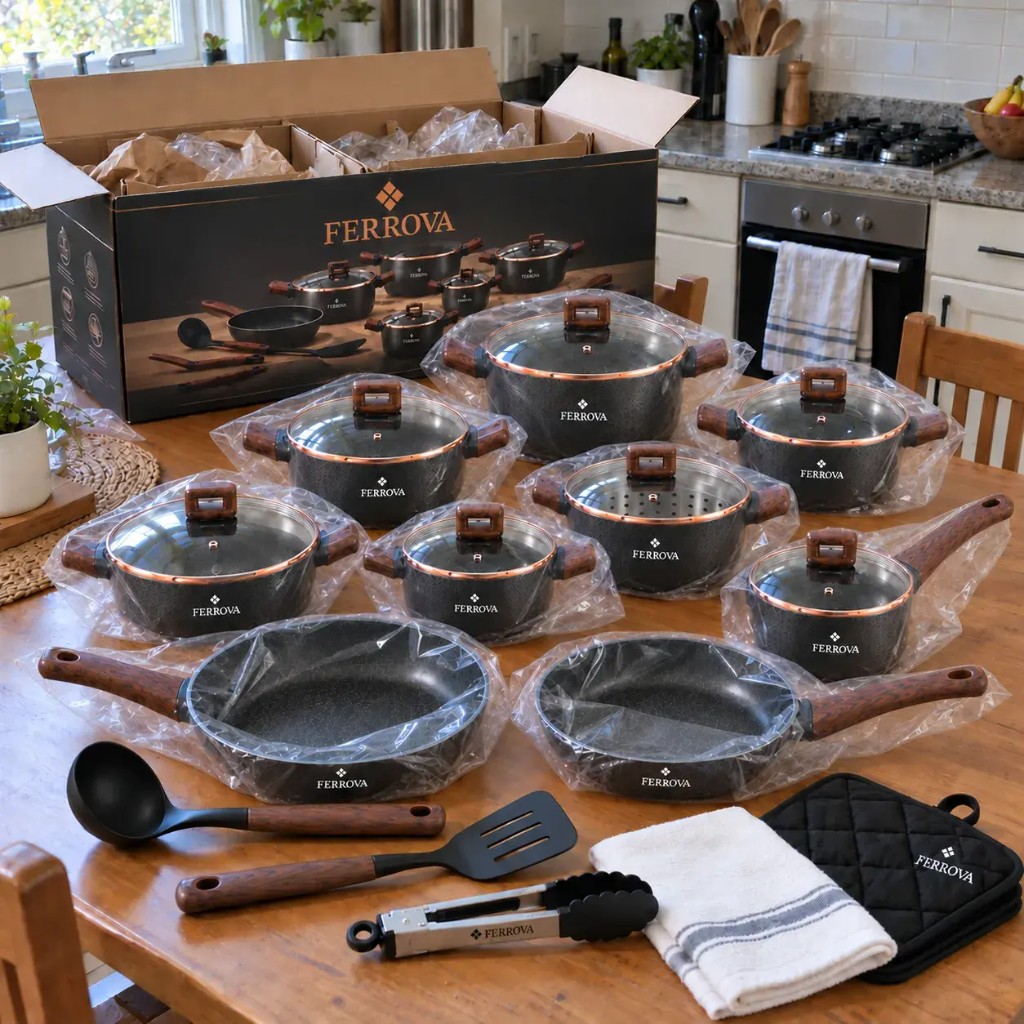 Frisch geöffnetes 12-teiliges Kit