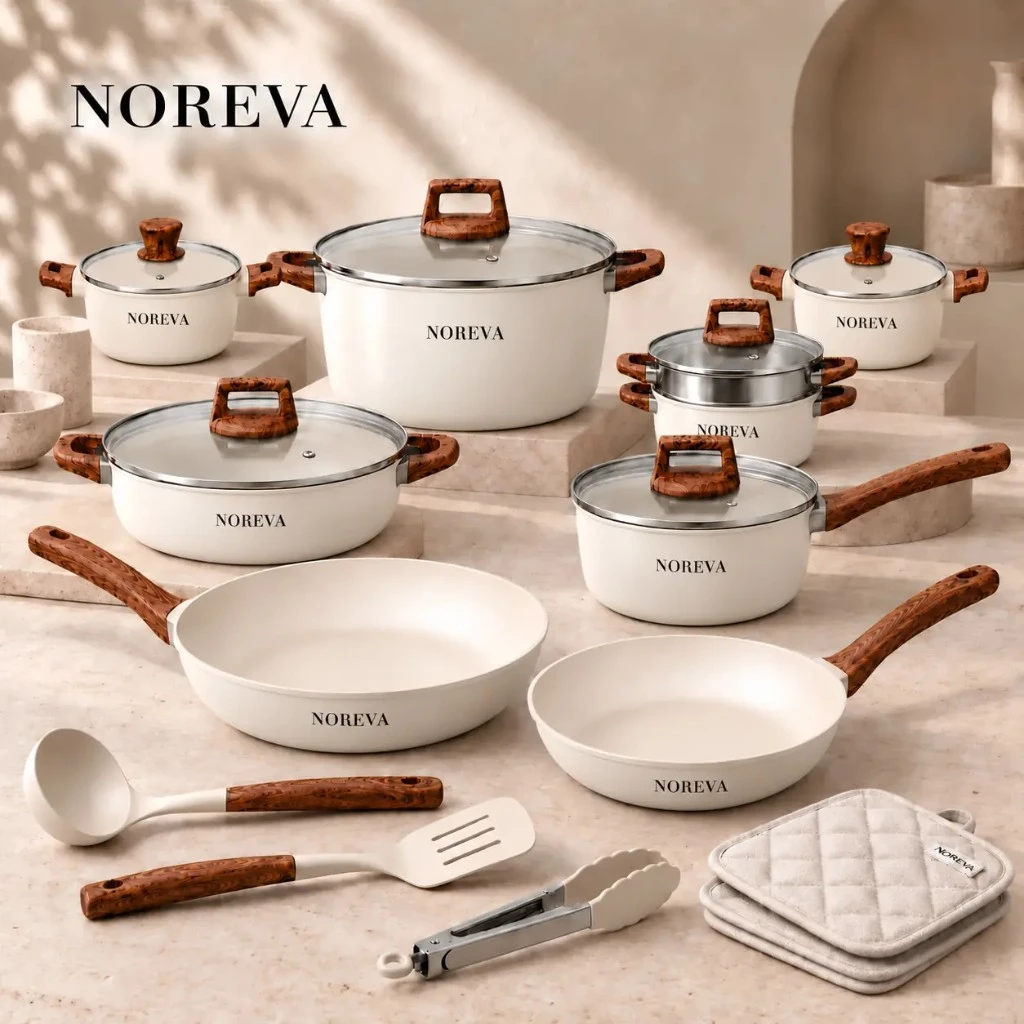 Set di pentole Noreva in acciaio inox